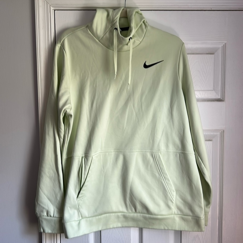 Light green funnel neck Nike hoodie